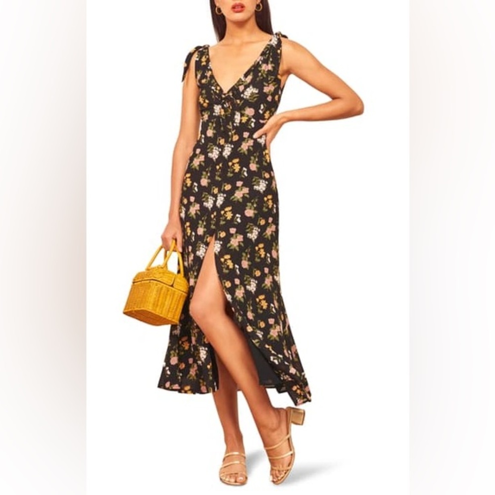 Reformation Harper Dress in Sylvie Black Floral Size 6